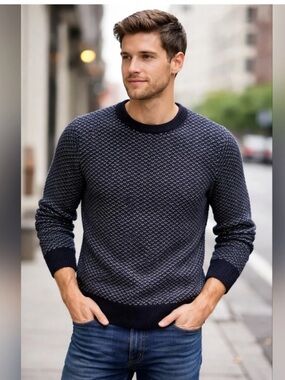 J. Crew Rugged merino wool-blend bird's-eye sweater size XS